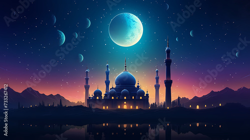 Ramadan background, celebrating Eid al-Fitr and Ramadhan © ma