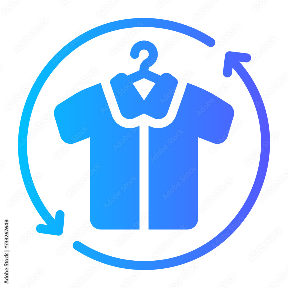 get dressed gradient icon