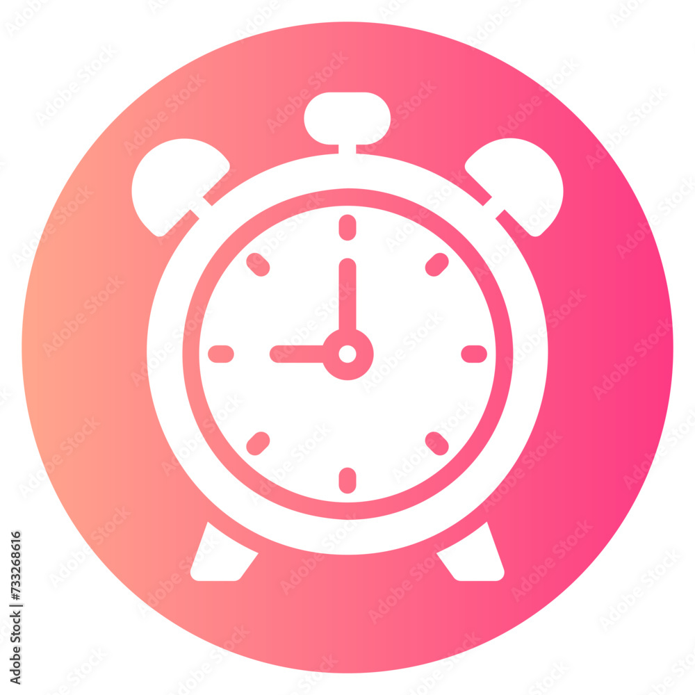 alarm clock gradient icon alarm clock gradient icon