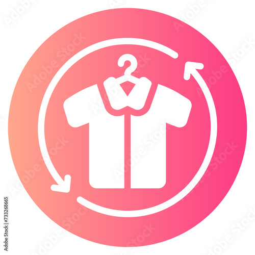 get dressed gradient icon