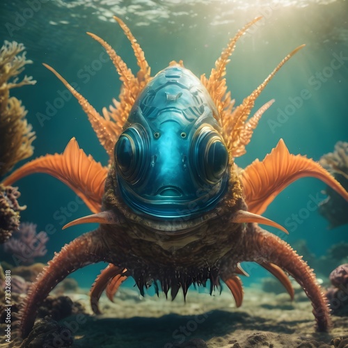 Creepy Creature In Ocean Background Very Cool