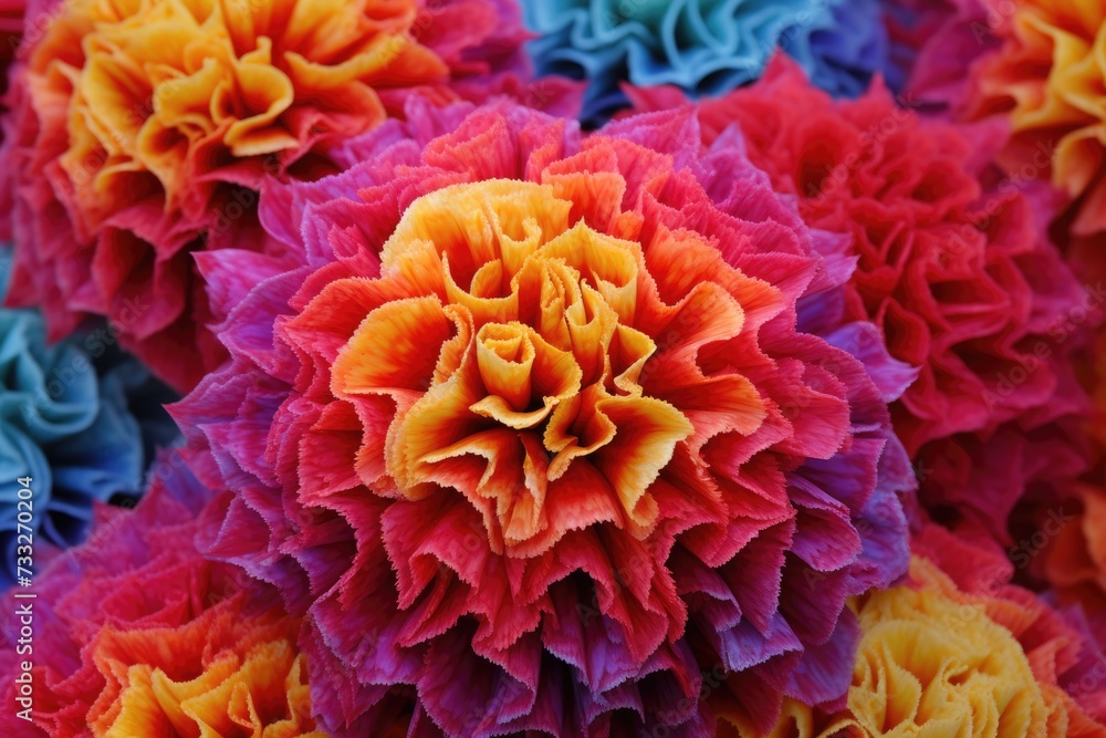 Blooming Cockscomb Flower on a Beautiful and Colourful Chinese Background