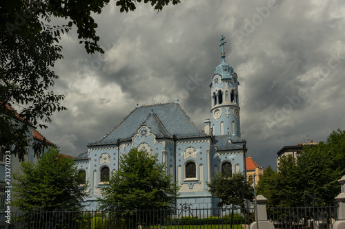 The Church of St. Elizabeth, commonly known as Blue Church (Modrý kostolík, Kék templom), is an Art Nouveau style Catholic church located in the Old Town in Bratislava, Slovakia