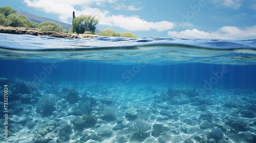 tropical island in the ocean high definition(hd) photographic creative image