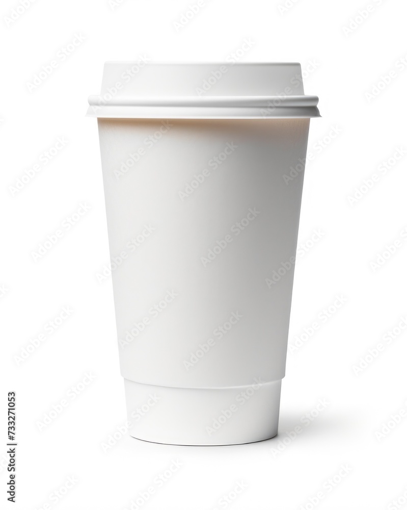 Empty Take-away Paper Cup Isolated on White Background with Clipping Path - Perfect for Your Hot Empty Take-away Paper Cup Isolated on White Background with Clipping Path - Perfect for Your Hot