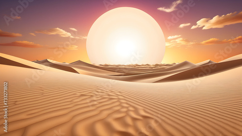 sunrise in desert