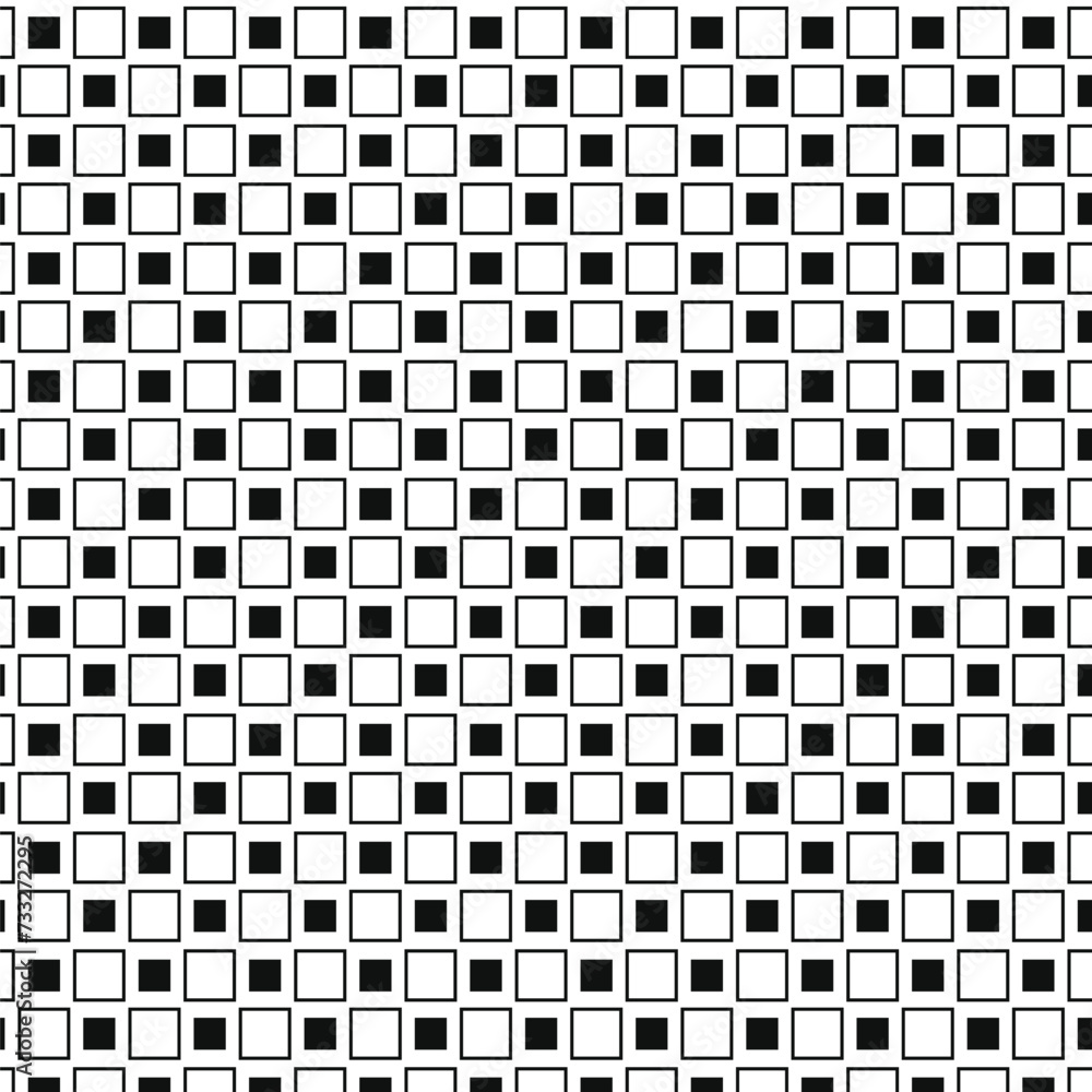 Fototapeta premium Black & White Seamless Pattern Vector Art for Background or Wallpaper
