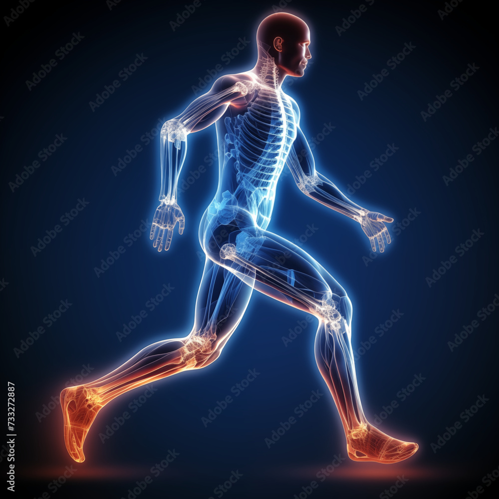 Human body and bones x-ray
