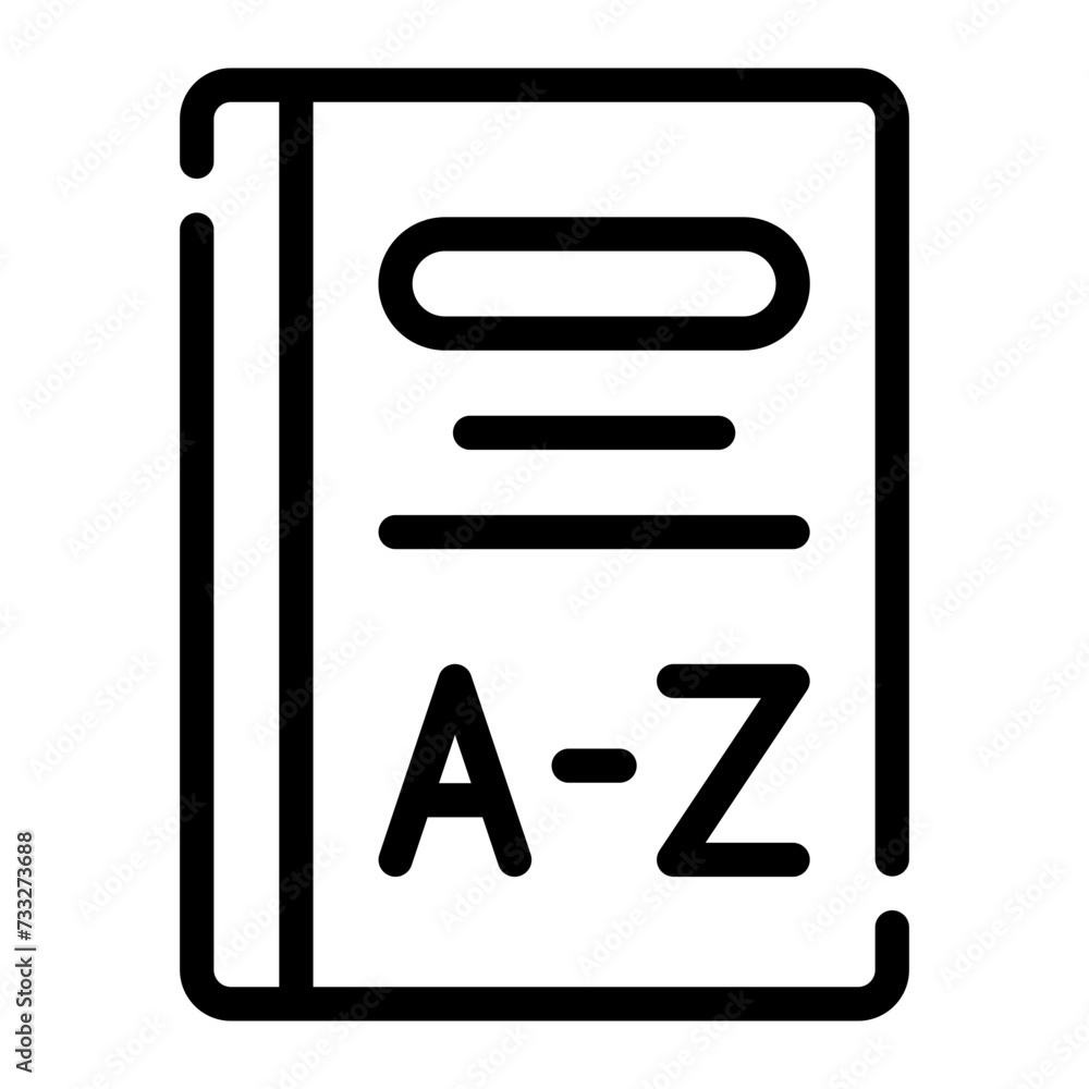 language arts line icon language arts line icon