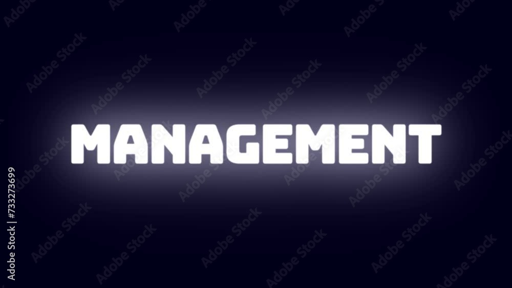 Rolling animated text with the inscription MANAGEMENT. Rolling animated text with the inscription MANAGEMENT.