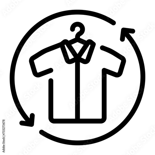 get dressed line icon