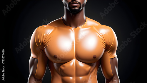 shoulders icon clipart isolated on a black background. muscular male body