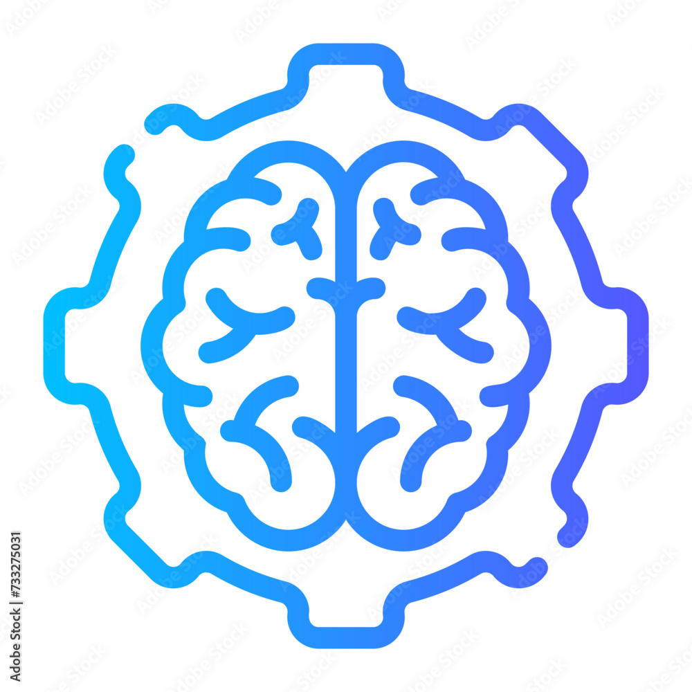 brain gradient icon brain gradient icon