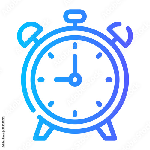 alarm clock gradient icon