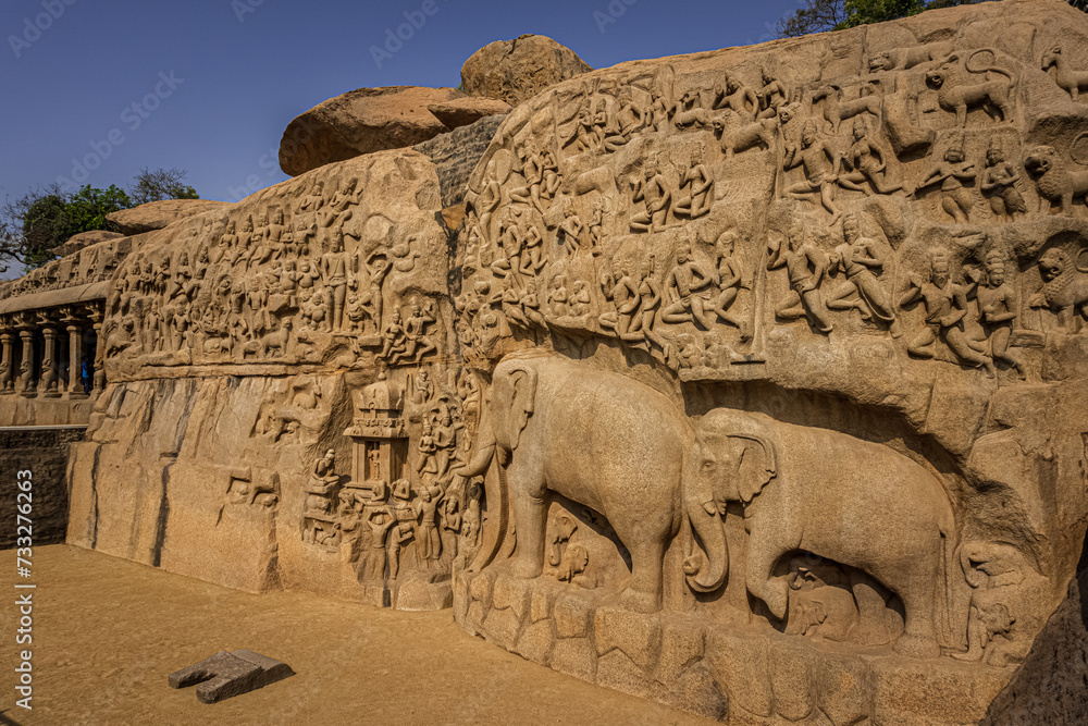 Exclusive Monolithic Rock Carved- Arjuna penance is UNESCO's World ...