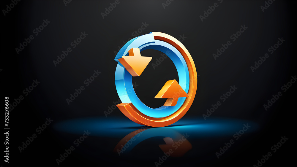 update icon vector clipart isolated on a black background update icon vector clipart isolated on a black background