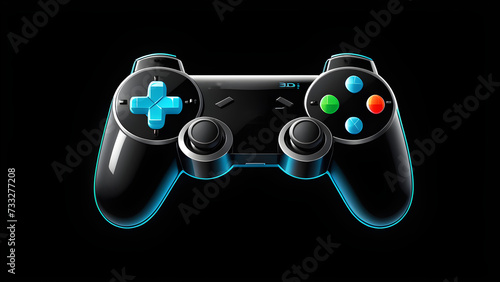 video game controller. game controller. joystick. icon vector clipart isolated on a black background