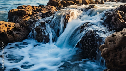 water and rocks   high definition hd  photographic creative image