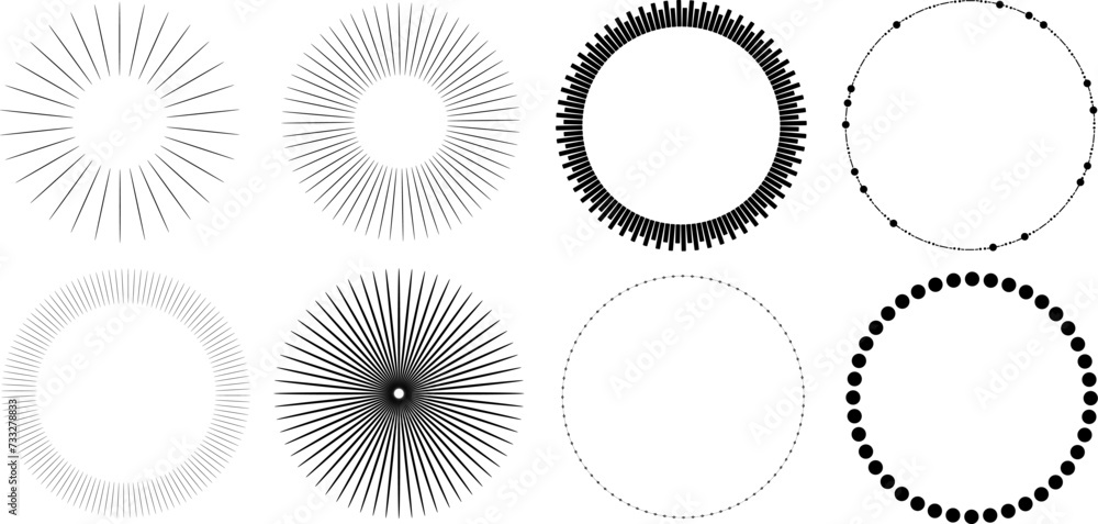 Vektor Elemente Set Kreise - Verschiedene Runde Formen
