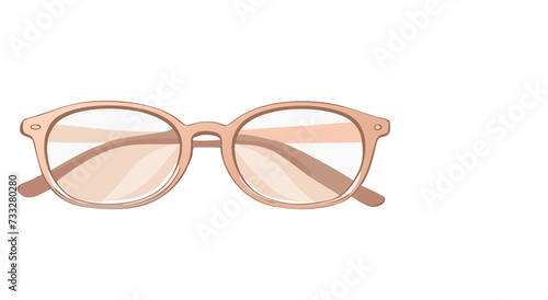 glasses on white background