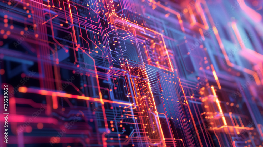 close up of electronic circuit board