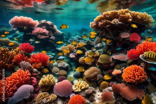 coral reef in sea