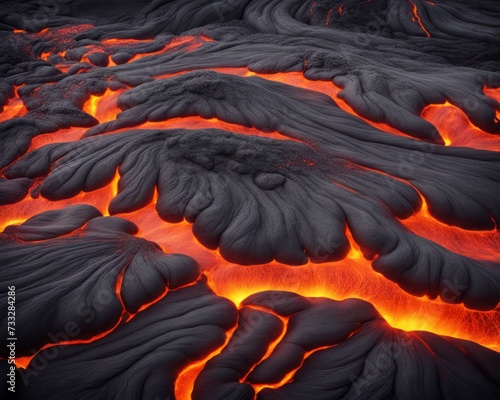 Fiery Lava Background Illustration: Stunning Inferno Landscape