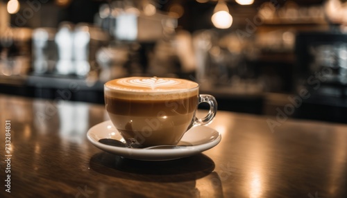 A cup of coffee with foam on top