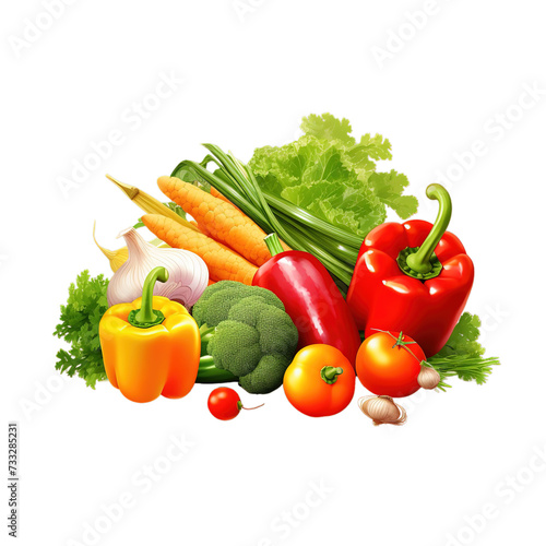Background With Organic Fresh Vegetables. Healthy Food.