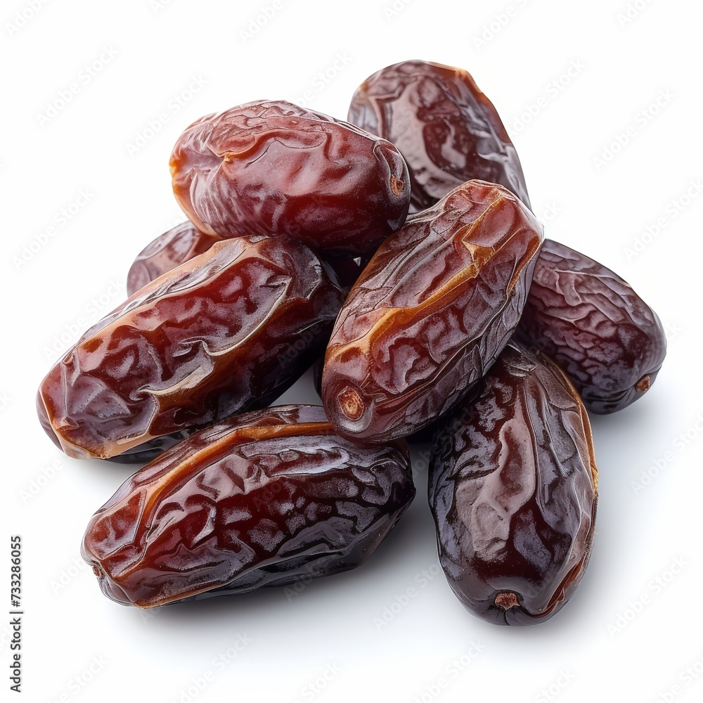 Dried dates fruit isolated on white background Dried dates fruit isolated on white background