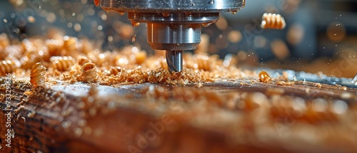 drilling wood, utilising drilling tools, creating do-it-yourself wooden furniture, photo
