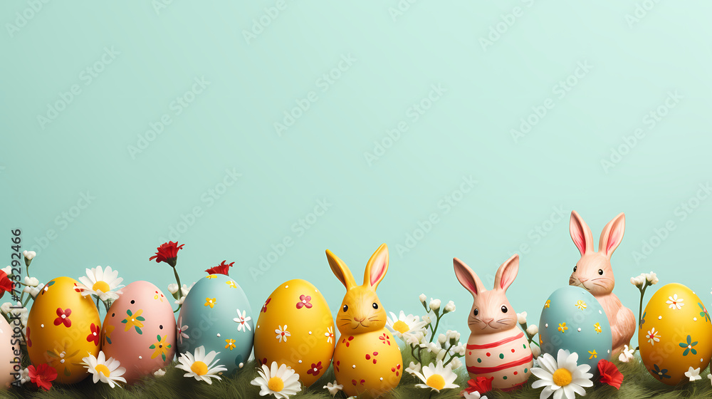 Easter banner with copy space