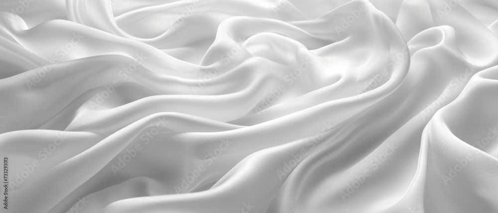 Elegant White Silk Fabric