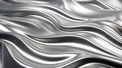 Rippling Silver Liquid Surface Background Ai Generative