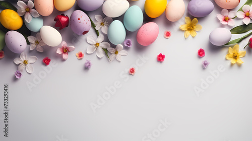 Easter banner with copy space