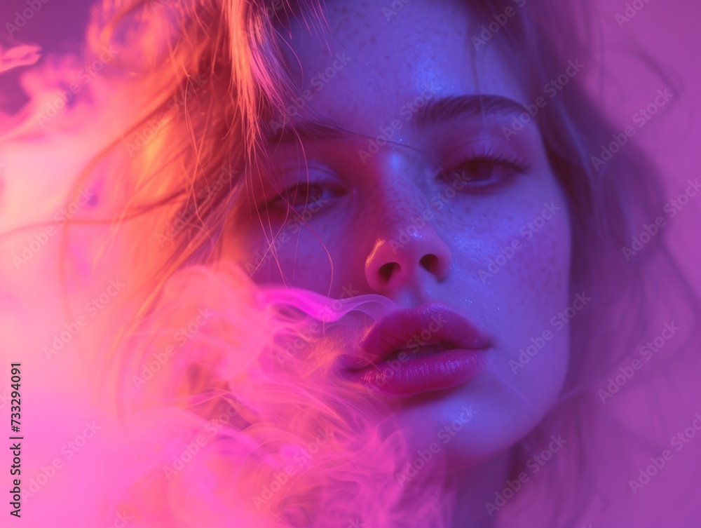 Girl in Smoke Purple