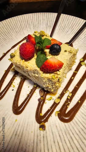 cake with strawberries