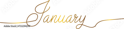 January sale banner template. Special offer. Discount text on gradient stroke. Vector illustration