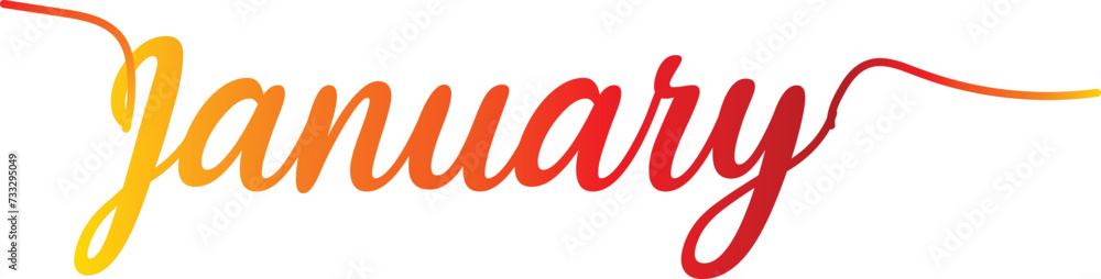 January sale banner template. Special offer. Discount text on gradient stroke. Vector illustration January sale banner template. Special offer. Discount text on gradient stroke. Vector illustration