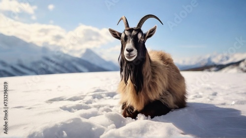 mountain goat on a mountain