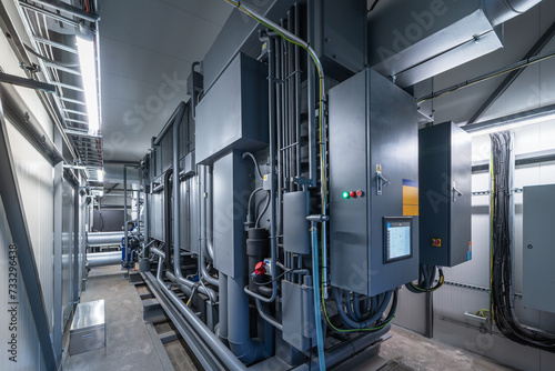 Lithium bromide absorption heat pump in a power plant photo
