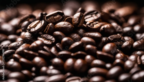 A pile of coffee beans