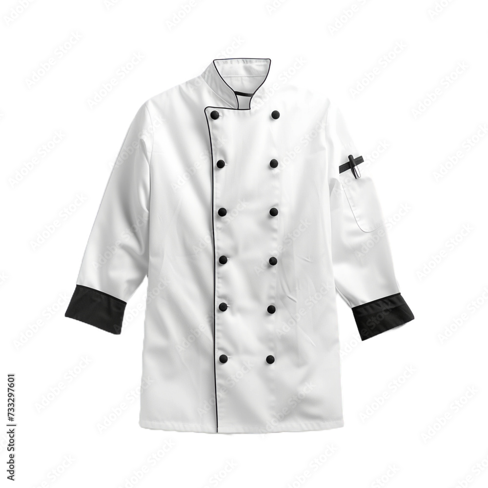 empty chef jacket on a transparent background empty chef jacket on a transparent background