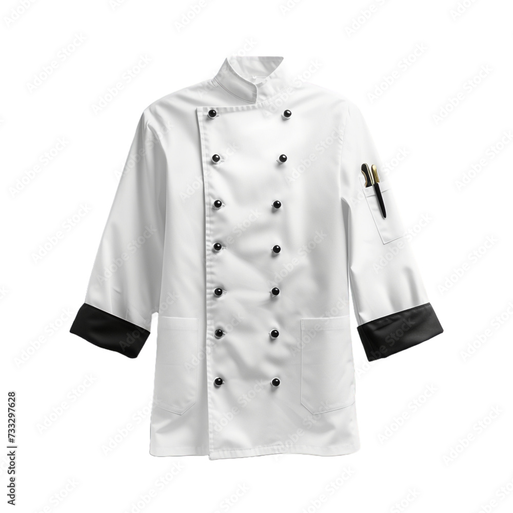 empty chef jacket on a transparent background empty chef jacket on a transparent background