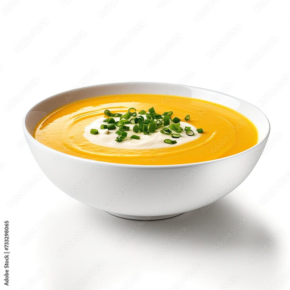 Butternut squash soup closeup Butternut squash soup closeup