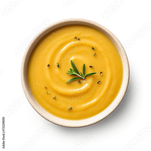 Butternut squash soup closeup