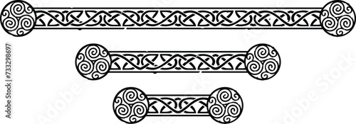 Celtic Knot Pattern Borders with Triskele

