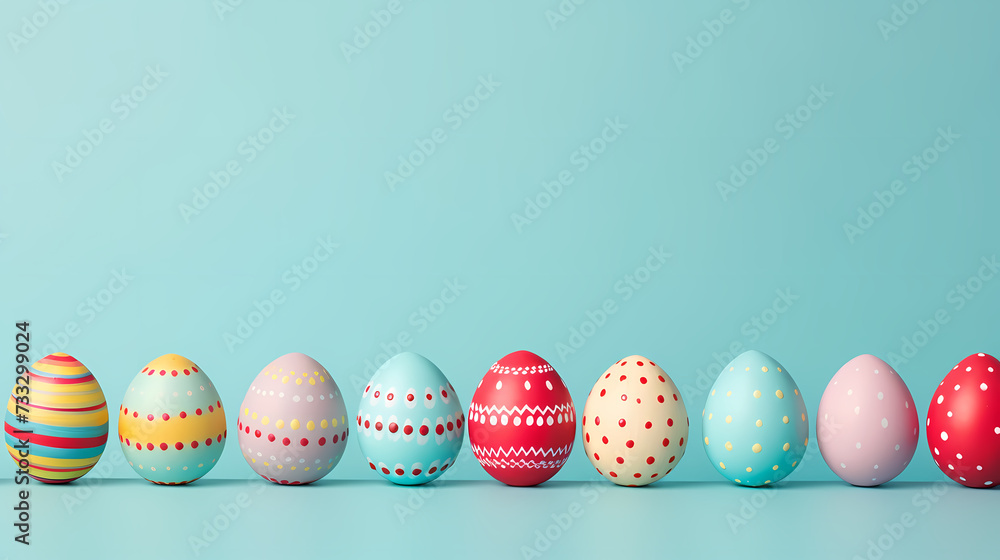 Easter background, many colorful Easter eggs Easter background, many colorful Easter eggs