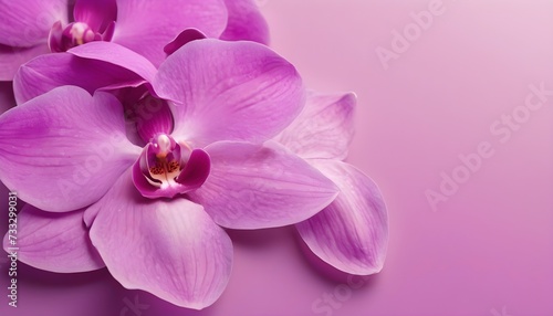 Delicate Orchid Petals Floating on a Gradient Background