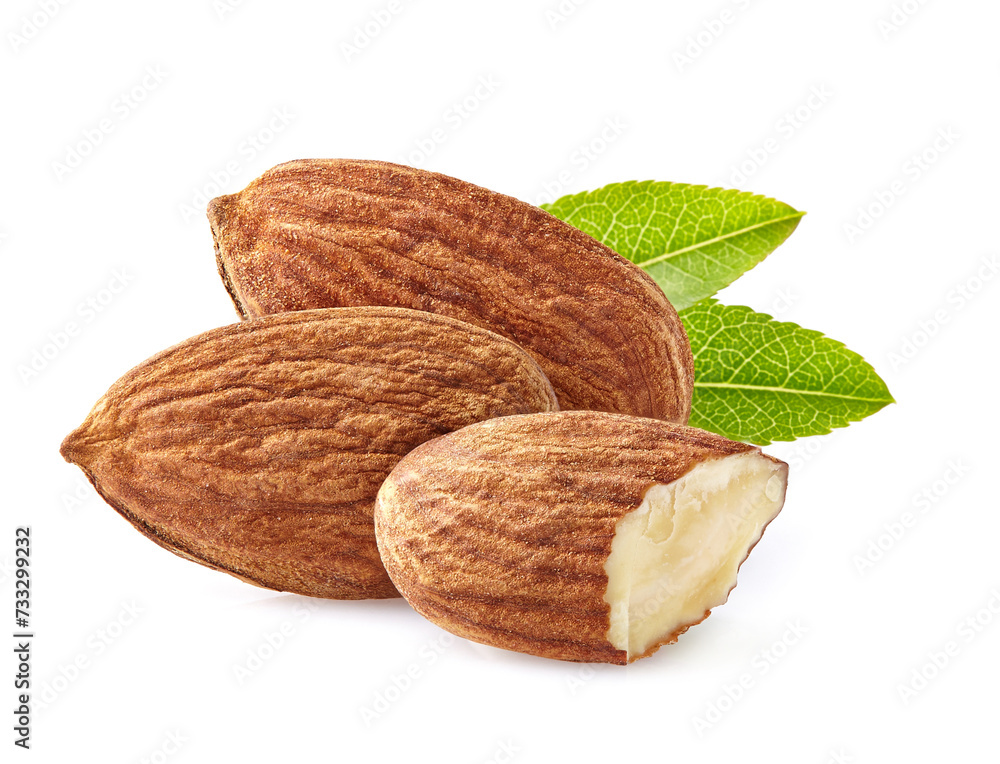 Almonds kernel in closeup Almonds kernel in closeup